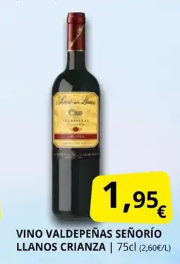 Supermercados MAS Vino valdepeñas señorío llanos crianza oferta