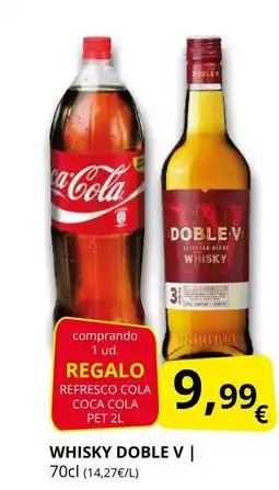 Supermercados MAS Whisky doble v oferta