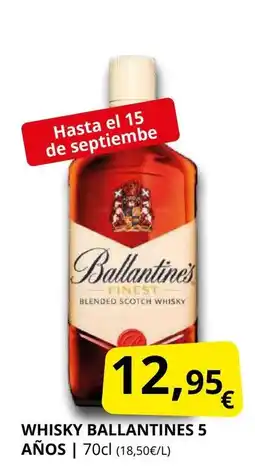 Supermercados MAS Whisky ballantines 5 años oferta