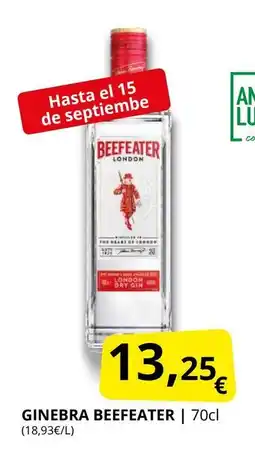 Supermercados MAS BEEFEATER Ginebra oferta