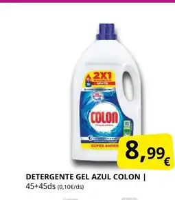 Supermercados MAS COLON Detergente gel azul oferta