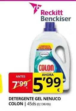 Supermercados MAS COLON Detergente gel nenuco oferta