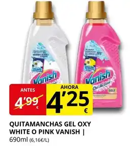 Supermercados MAS VANISH Quitamanchas gel oxy white o pink oferta