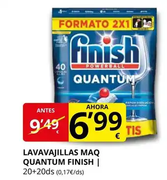 Supermercados MAS FINISH Lavavajillas maq quantum oferta