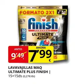Supermercados MAS FINISH Lavavajillas maq ultimate plus oferta