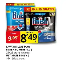 Supermercados MAS FINISH Lavavajillas maq oferta