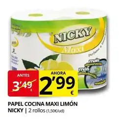 Supermercados MAS NICKY Papel cocina maxi limón oferta