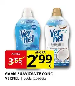 Supermercados MAS VERNEL Gama suavizante conc oferta