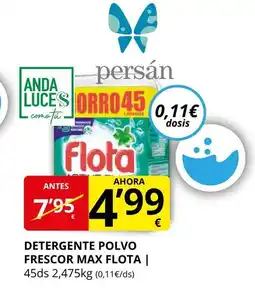 Supermercados MAS FLOTA Detergente polvo frescor max oferta