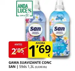 Supermercados MAS SAN Gama suavizante conc oferta