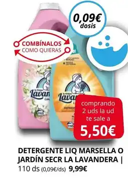 Supermercados MAS LA LAVANDERA Detergente liq marsella o jardín secr oferta