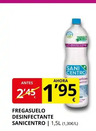 Supermercados MAS SANICENTRO Fregasuelo desinfectante oferta