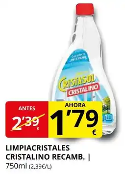 Supermercados MAS Limpiacristales cristalino recamb oferta
