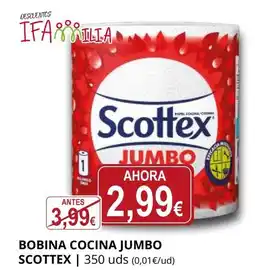 Supermercados MAS SCOTTEX Bobina cocinca jumbo oferta