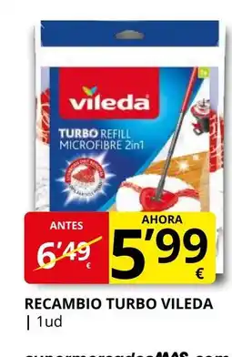 Supermercados MAS VILEDA Recambio turbo oferta