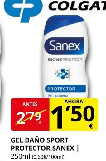 Supermercados MAS SANEX Gel baño sport protector oferta