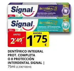 Supermercados MAS SIGNAL Dentífrico integral prot. completa 0 8 protección oferta