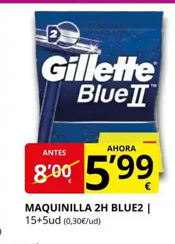 Supermercados MAS Maquinilla 2h blue2 oferta