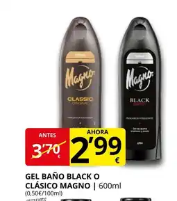 Supermercados MAS MAGNO Gel baño black o clásico oferta