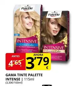 Supermercados MAS Gama tinte palette intense oferta
