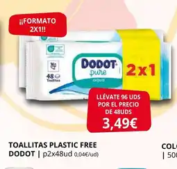 Supermercados MAS DODOT Toallitas plastic free oferta