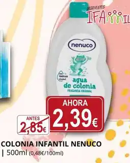 Supermercados MAS NENUCO Colonia infantil oferta