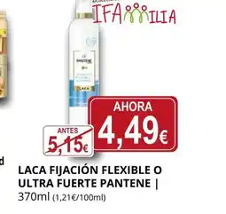 Supermercados MAS PANTENE Laca fijación flexible o ultra fuerte oferta
