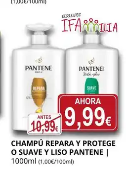 Supermercados MAS PANTENE Champú repara y protege o suave y liso oferta