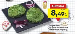 FROIZ Burger Meat de pollo con espinacas elaboración propia oferta