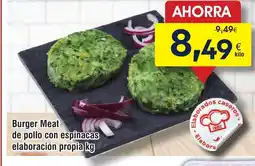 FROIZ Burger Meat de pollo con espinacas elaboración propia oferta