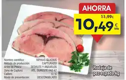 FROIZ Rodaja de pez espada oferta