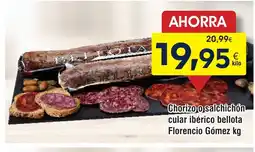 FROIZ Chorizo o salchichón cular ibérico bellota Florencio Gómez oferta