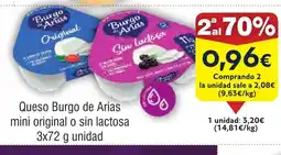 FROIZ Queso Burgo de Arias mini original o sin lactosa oferta