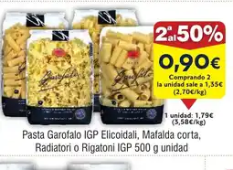 FROIZ Pasta Garofalo IGP Elicoidali, Mafalda corta, Radiatori o Rigatoni IGP oferta
