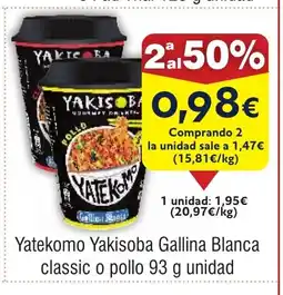 FROIZ Yatekomo Yakisoba Gallina Blanca classic o pollo oferta
