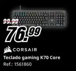 MediaMarkt CORSAIR Teclado gaming K70 Core oferta