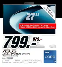 MediaMarkt ASUS All in One 27" V470VAK-WPE067W oferta