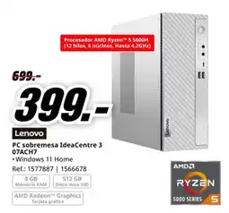 MediaMarkt LENOVO PC sobremesa IdeaCentre 3 07ACH7 oferta