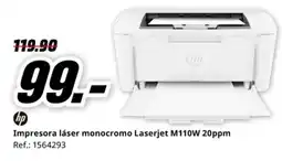MediaMarkt HP Impresora láser monocromo Laserjet M110W 20ppm oferta