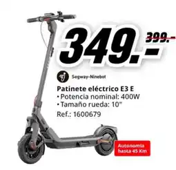 MediaMarkt SEGWAY NINEBOT Patinete eléctrico E3 E oferta