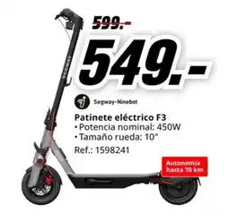 MediaMarkt SEGWAY NINEBOT Patinete eléctrico F3 oferta
