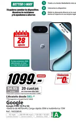 MediaMarkt Google Pixel 10 Pro 5G oferta