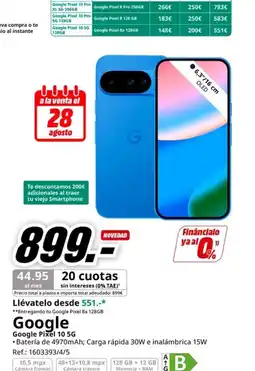MediaMarkt Google Pixel 10 5G oferta