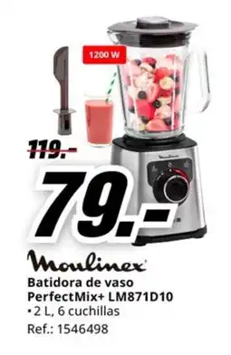 MediaMarkt MOULINEX Batidora de vaso PerfectMix+ LM871D10 oferta