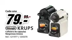 MediaMarkt KRUPS Cafetera de cápsulas Nespresso Inissia oferta