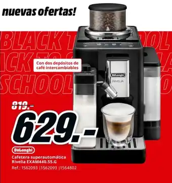 MediaMarkt DELONGHI Cafetera superautomática Rivelia EXAM440.55.G oferta