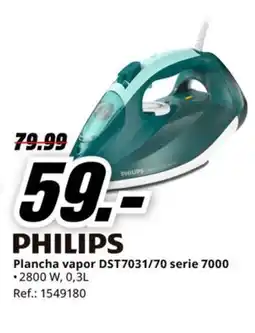 MediaMarkt PHILIPS Plancha vapor DST7031/70 serie 7000 oferta