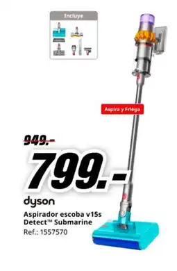 MediaMarkt DYSON Aspirador escoba v15s Detect Submarine oferta