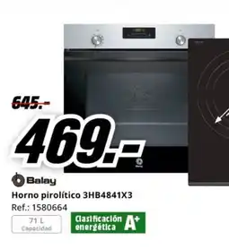 MediaMarkt BALAY Horno pirolítico 3HB4841X3 oferta