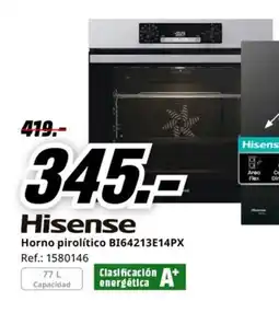 MediaMarkt HISENSE Horno pirolítico BI64213E14PX oferta
